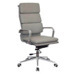 Classic Eames Cushion High-back Chair in Grey