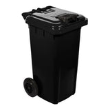 All-weather Wheelie 80L Black Bin