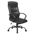 DB042 Black Polyurethane Leather with Steel Base High-Back Office Chair