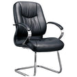 DB084B Black Polyurethane Leather with Chrome Frame Executive Visitor Office Chair