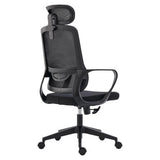 Emerald Medium-back Office Stock. Swivel & tilt mechanism - 1 position lock. Gas height adjuster. Nylon loop arms. Black back with black mesh upholstery. Polypropylene loop arms. Nylon base.