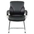 K051 Black Polyurethane Leather with Chrome Frame Executive Visitor Office Chair