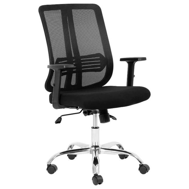 Lenny Chrome Medium-back Chair