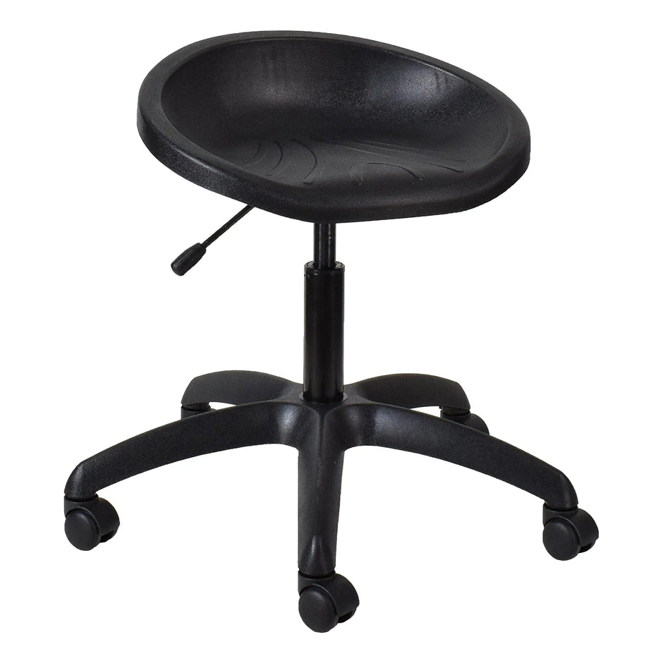 Scoop Solid P.U Office Chair - Black Scoop Chairs [Office Stock]