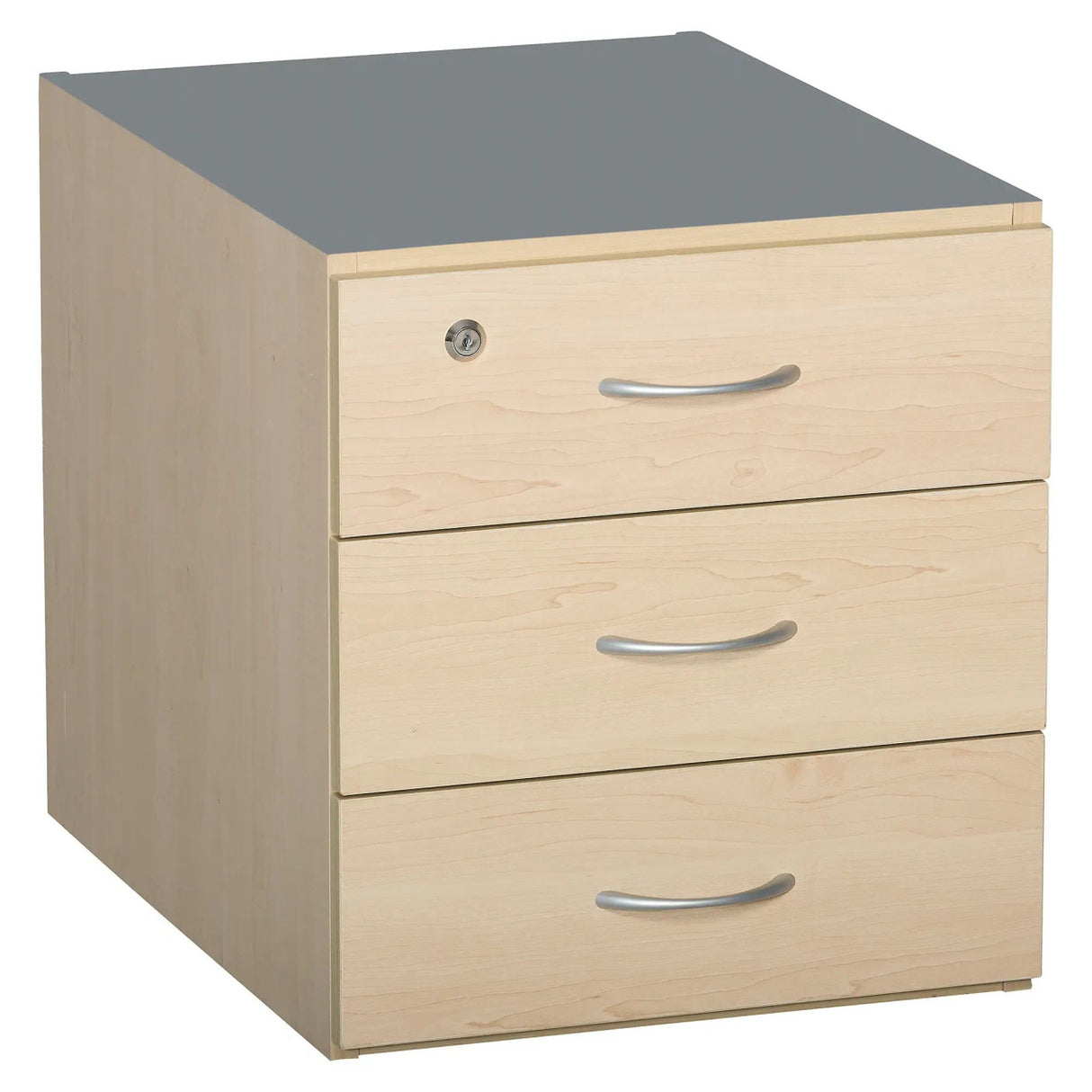 Fitted Pedestal 3 Draw in Maple Melawood
