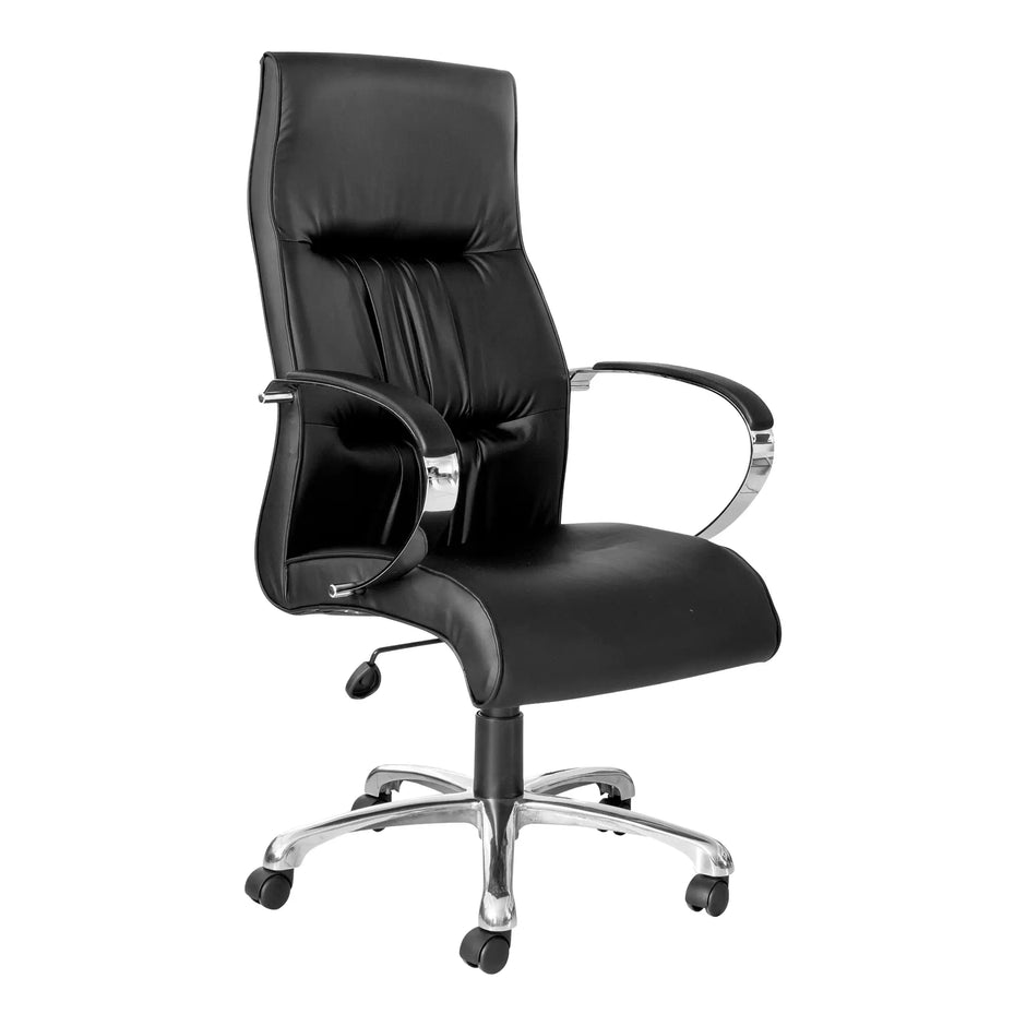 Salvador Chrome High-back Office Chair