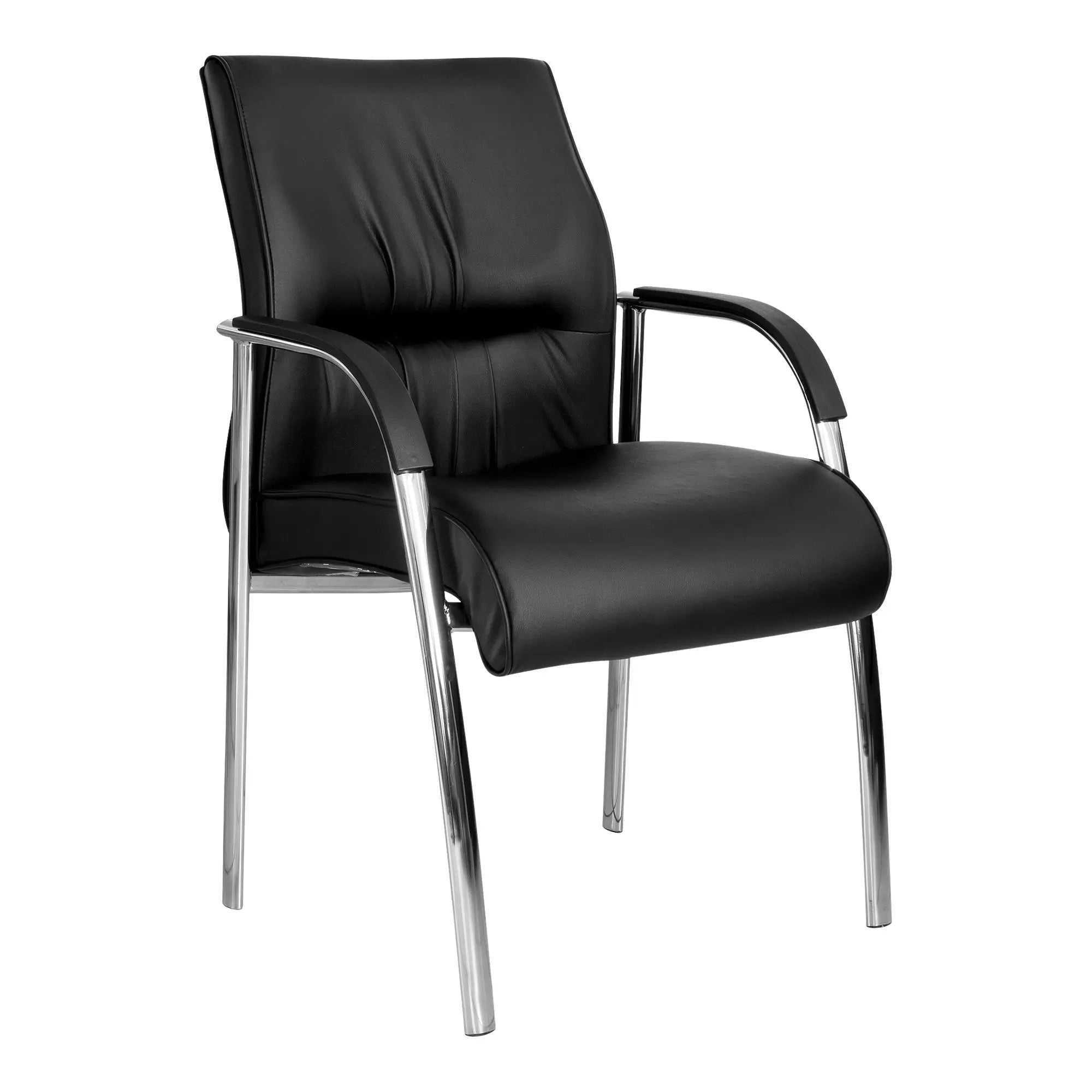 Salvador Chrome Four Legged Visitor Office Chair