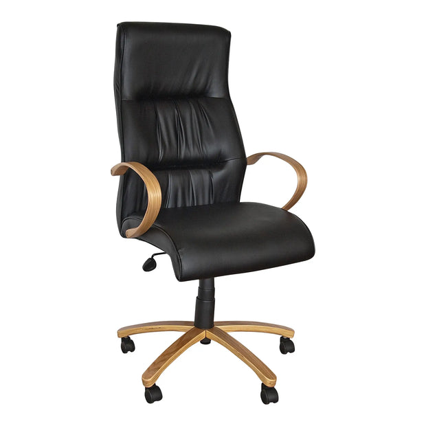 Salvador Wooden High-back Office Chair