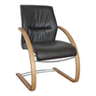 Salvador Wooden Integral Sleigh Visitor Office Chair