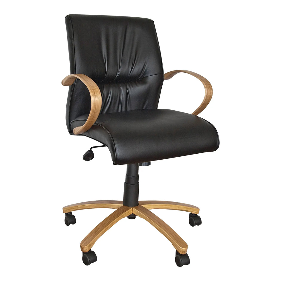 Salvador Wooden Medium-back Office Chair