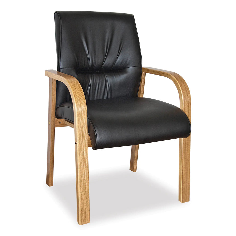 Salvador Wooden Four Legged Visitor Office Chair