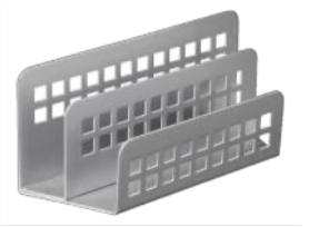 Square Punch Steel Letter Holder