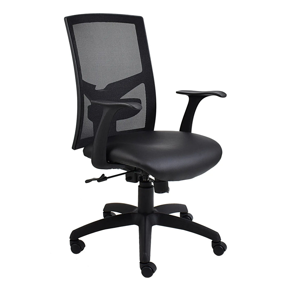 Dark Slate Gray Winston Netted Medium-back Office Chair