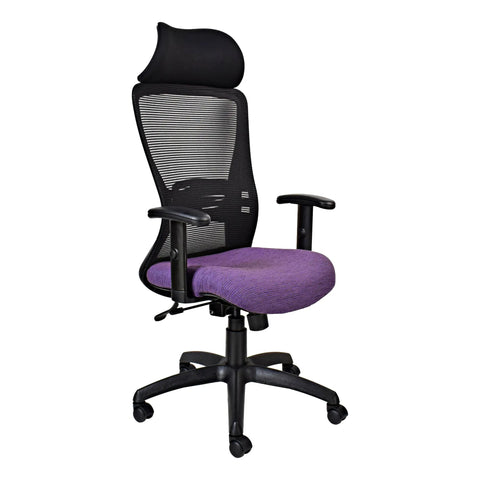 Zhavia Netted High-back Office Chair with Headrest High-back Office Chair [Office Stock]