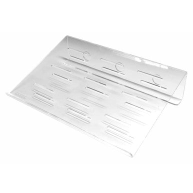Acrylic Laptop Tablet Stand DP0401, Transparent Acrylic Stand for Holding Laptops and Tablets.