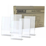 Acrylic Menu Holder - Single Sided - A4 Portrait - Box 5, Transparent Acrylic Display Stands for Menus or Signs.
