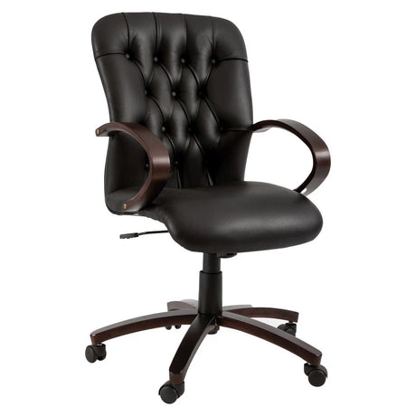 Adda Wooden Medium-Back Office Chair