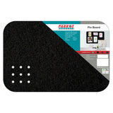 Adhesive Pin Board No Frame 450 x 300 mm Black, Black Adhesive Pin Board Without Frame for Use in Offices and Homes.
