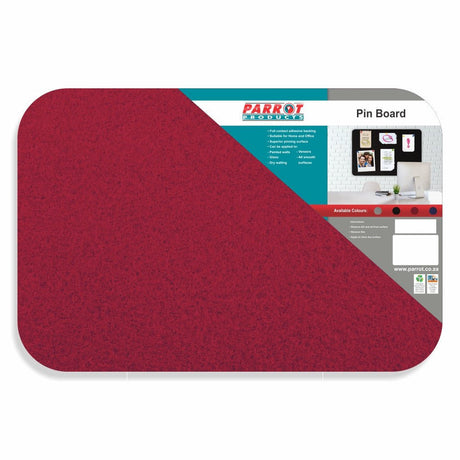 Adhesive Pin Board (No Frame – 450 × 300mm – Red)
