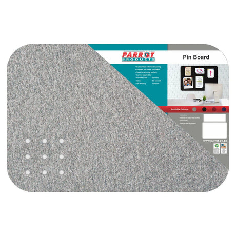 Adhesive Pin Board (No Frame – 600 × 450mm – Grey)