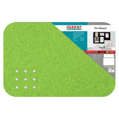 Adhesive Pin Board, No Frame 600 x 450 mm Lime Colour Pin Board with Holes for Easy Pinning and Wall Mounting.