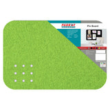 Adhesive Pin Board, No Frame 600 x 450 mm Lime Colour Pin Board with Holes for Easy Pinning and Wall Mounting.