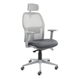 Grey Airo High-back Office Chair by 67, Featuring a Mesh Back, Adjustable Armrests, and a Cushioned Seat, Presented on a White Background, Ideal as a Stylish Workspace Chair for Ergonomic Comfort and Productivity.