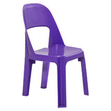 Alpine Senior Chairs 450 mm High, Purple Plastic Chair with a Moulded Seat and Backrest, Designed for Senior Use.