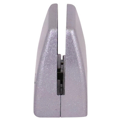 Aluminium Alloy Desk Partition Clamp 40 x 30 x 58 mm, Close-Up View Showing the Clamp's Sleek Metallic Construction and Adjustable Mechanism for Securing Desk Partitions.