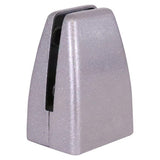 Aluminium Alloy Desk Partition Clamp 40 x 30 x 58 mm, a Silver-Coloured Metal Clamp Used to Secure Desk Partitions in Place.