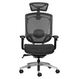 Alya Mesh High-back Office Chair, Ergonomic Black Mesh Office Chair with Adjustable Armrests, Lumbar Support, and a High-back Design.