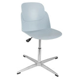 Aspen Cross Base Typist Office Chair, Light Grey Ergonomic Office Chair with Adjustable Height and a Sturdy Metal Base.
