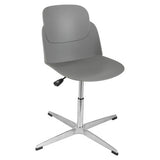Aspen Cross Base Typist Office Chair, Grey Ergonomic Chair with Adjustable Height and a Four-Star Metal Base.