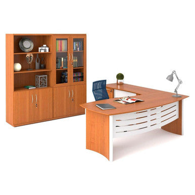 Athena Executive Desk in Veneer Wood | Office Furniture | Office Stock