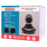 67 Brand Wireless PTZ Voice Tracking Webcam, a Professional Video Camera with 2.1 Million Pixels, 10x Optical Zoom, and Hd Colour Cmos, in a Sleek Black Design, Showcasing Its Packaging with Key Features Listed.