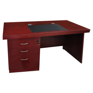 B048 Executive Office Desk – Mahogany Veneer