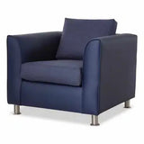 Barberton Sofa Chair by Office Stock South Africa, Blue Upholstery, Modern Design