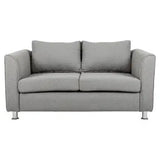 Barberton Sofa Double Seater by Office Stock South Africa, Grey Upholstery, Metal Legs