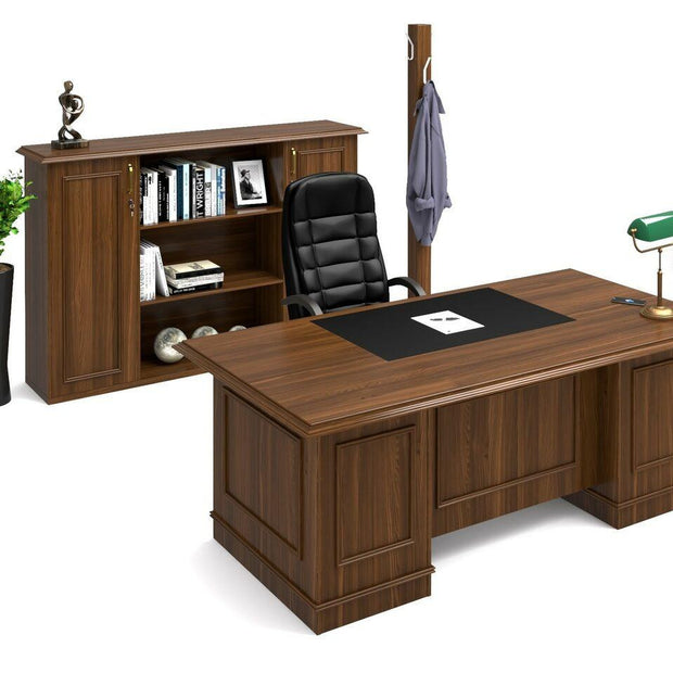 Barcelona Executive Desk in Veneer Wood