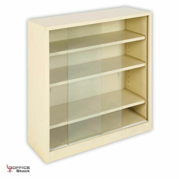 BC20 Steel Bookcase with Sliding Doors