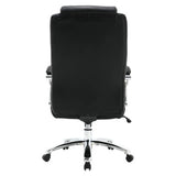 Big and Tall 500LBS High-back Office Chair, Image Showing the Rear View of a Black Ergonomic Office Chair with a High-back and Adjustable Height, Suitable for Heavy Weight Capacity.