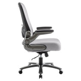 Big and Tall 500 LBS Mesh High-back Office Chair by 67, a Durable Office Chair with Grey Mesh Material, High Backrest, and Black Armrests and Base, Designed for Comfort and Support with a Sturdy Build.