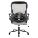 Big and Tall 500lbs Mesh High-back Office Chair by 67, Featuring a Sturdy Mesh Back, Adjustable Armrests, and a Durable Base, Designed to Support up to 500lbs Weight Capacity, in a Sleek Black and Silver Finish.