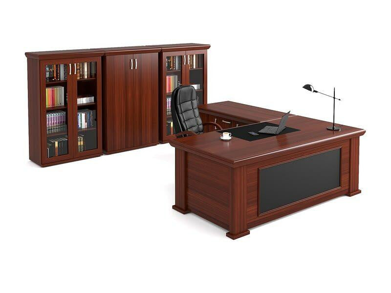 Brazillia Executive Desk in Veneer Wood