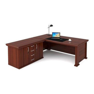 Brazillia Executive Desk in Veneer Wood