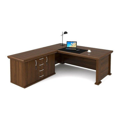 Brazillia Executive Desk in Veneer Wood