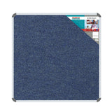 Bulletin Board Ribbed Aluminium Frame (1000x1000mm – Denim)
