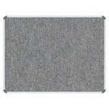 Bulletin Board Ribbed Aluminium Frame, 1200 x 900 mm in Laurel Colour with Textured Surface and Rounded Corners for Display and Organisation.