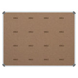 Product Bulletin Board Ribbed Aluminium Frame, 1200 x 900 mm in Palm Colour with a Sturdy Aluminium Frame and Textured Surface.