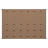 Bulletin Board Ribbed Aluminium Frame (1500 x 1200 mm - Laurel) BD0660X, Image Showing a Brown Cork Bulletin Board with a Laurel Ribbed Aluminium Frame.